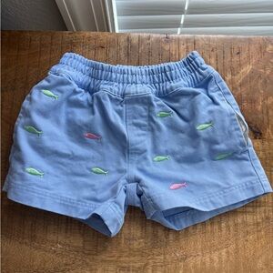 TBBC Boys Sheffield Shorts Blue Fish Print
